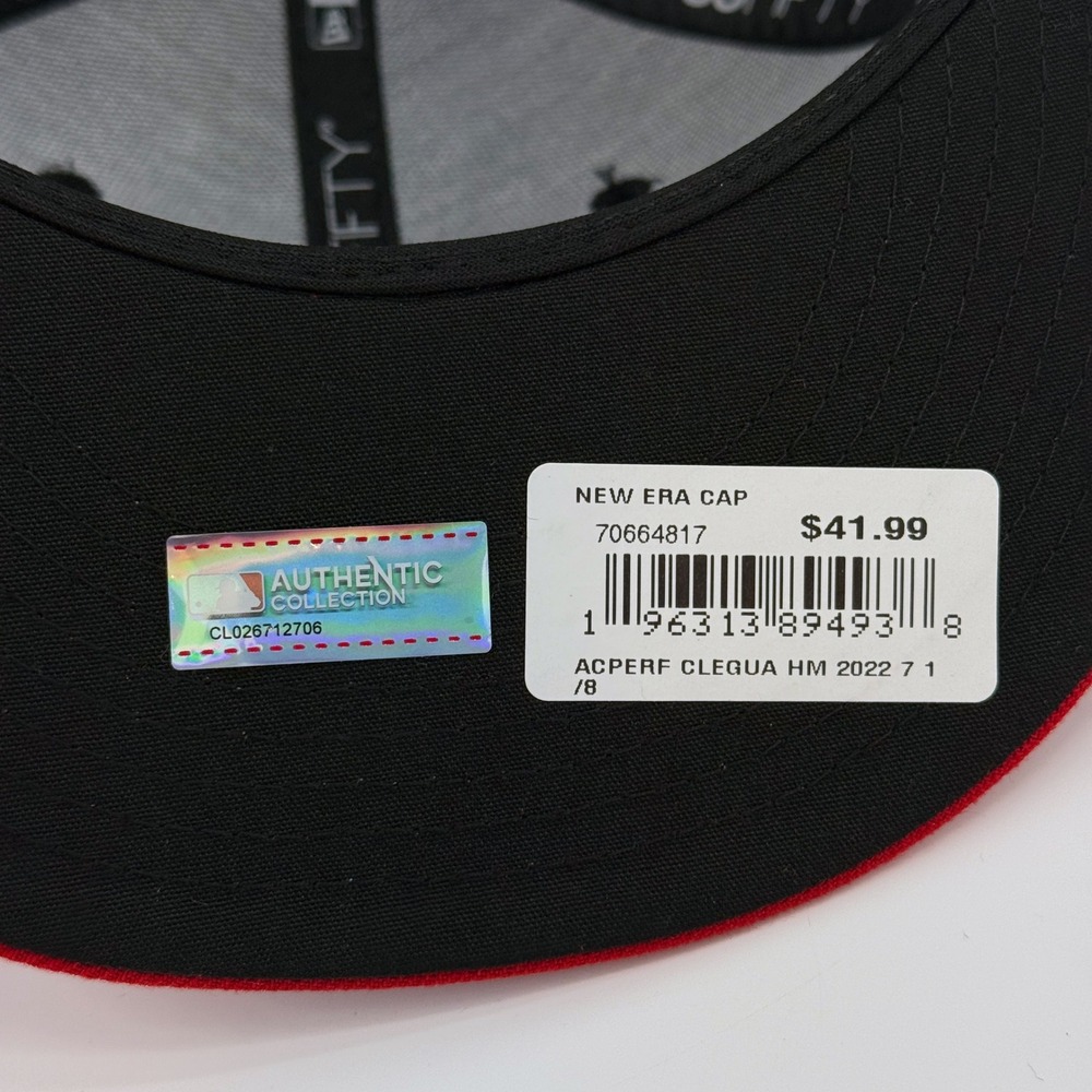 Cleveland Guardians Hat New Era 59FIFTY MLB Baseball Fitted Men Size 7 1/8 NWT - Picture 8 of 13